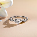 Daffany Twist Heart Cut Sterling Silver Ring Tmp