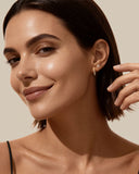 Daffany Triangle Diamonds 14k/10K Solid Gold Hoop Earrings