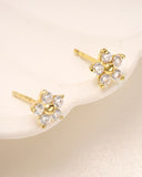 Daffany Pentagram Star 14k/10K Solid Gold Stud Earrings