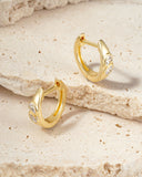 Daffany Double Pear-Shaped Diamonds 14k/10K Solid Gold Hoop Earrings