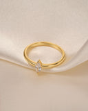 Daffany Single Marquise-Shaped diamond 14k/10K Solid Gold Ring