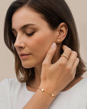 Daffany Hearts 14k/10K Solid Gold Bracelet