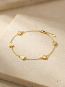 Daffany Hearts 14k/10K Solid Gold Bracelet
