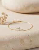 Daffany Cross Diamonds 14k/10K Solid Gold Bracelet