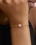 Daffany Three Marquise-Shaped Diamonds 14k/10K Solid Gold Bracelet