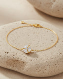 Daffany Three Marquise-Shaped Diamonds 14k/10K Solid Gold Bracelet