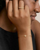 Daffany Diamond-Set Round 14k/10K Solid Gold Bracelet