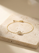 Daffany Diamond-Set Round 14k/10K Solid Gold Bracelet