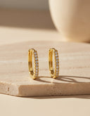 Daffany Sparkle Round Diamonds 14k/10K Solid Gold Hoop Earrings
