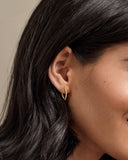 Daffany Graduated Inside Out 14k/10K Solid Gold Hoop Earrings