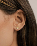 Daffany Paw 14k/10K Solid Gold Stud Earrings