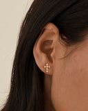 Daffany Cross 14k/10K Solid Gold Stud Earrings