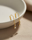 Daffany Leverback 14k/10K Solid Gold Drop Earrings