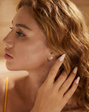 Daffany Flower 14k/10K Solid Gold Stud Earrings