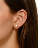 Daffany Flower 14k/10K Solid Gold Stud Earrings