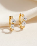 Daffany Bowknot Diamonds 14k/10K Solid Gold Hoop Earrings