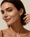 Daffany Double Diamond 14k/10K Solid Gold Drop Earrings