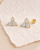 Daffany Flower 14k/10K Solid Gold Stud Earrings