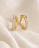 Daffany Sparkle Round Diamonds 14k/10K Solid Gold Hoop Earrings