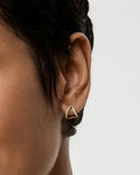 Daffany Curved Triangle 14k/10K Solid Gold Earrings