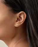 Daffany Heart 14k/10K Solid Gold Stud Earrings