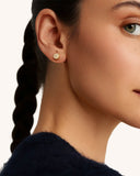 Daffany Round Diamonds 14k/10K Solid Gold Stud Earrings