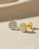 Daffany Round Diamonds 14k/10K Solid Gold Stud Earrings