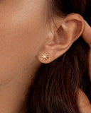Daffany Flower 14k/10K Solid Gold Stud Earrings