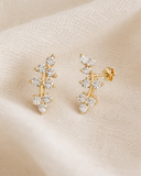 Daffany Eight Round Diamonds 14k/10K Solid Gold Stud Earrings