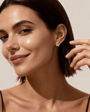 Daffany Two Butterflies 14k/10K Solid Gold Stud Earrings