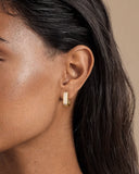 Daffany Cuboid 14k/10K Solid Gold Hoop Earrings
