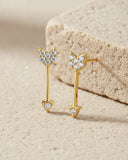Daffany Arrow 14k/10K Solid Gold Stud Earrings