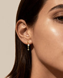 Daffany Four-pointed Star Diamonds 14k/10K Solid Gold Drop Earrings