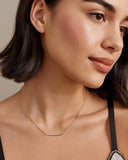 Daffany Smile Arc 14k/10K Solid Gold Pendant Necklace