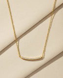 Daffany Smile Arc 14k/10K Solid Gold Pendant Necklace