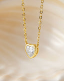 Daffany Heart 14k/10K Solid Gold Pendant Necklace