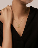 Daffany Circle Diamonds 14k/10K Solid Gold Pendant Necklace