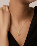 Daffany Circle Diamonds 14k/10K Solid Gold Pendant Necklace