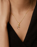 Daffany Leaves 14k/10K Solid Gold Pendant Necklace