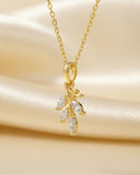 Daffany Leaves 14k/10K Solid Gold Pendant Necklace