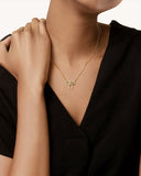 Daffany Bow 14k/10K Solid Gold Pendant Necklace
