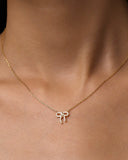 Daffany Bow 14k/10K Solid Gold Pendant Necklace