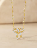 Daffany Bow 14k/10K Solid Gold Pendant Necklace