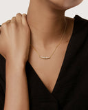 Daffany Smile Arc 14k/10K Solid Gold Pendant Necklace
