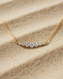 Daffany Smile Arc 14k/10K Solid Gold Pendant Necklace
