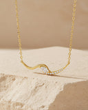 Daffany Marquise-Shaped diamond 14k/10K Solid Gold Pendant Necklace