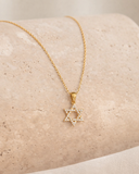 Daffany Hexagonal Star 14k/10K Solid Gold Pendant Necklace
