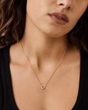 Daffany Diamond-Crusted Circle 14k/10K Solid Gold Pendant Necklace