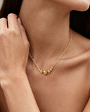Daffany Seven-Bead 14k/10K Solid Gold Pendant Necklace