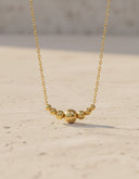 Daffany Seven-Bead 14k/10K Solid Gold Pendant Necklace